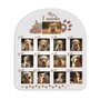 Quadro Painel Mesversário de Parede Para Pet Em Mdf 6mm Laqueado - 1 Foto 10x15cm E 12 Fotos 10x10cm