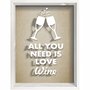 Quadro Porta Rolhas All You Need is Love Wine