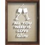 Quadro Porta Rolhas All You Need is Love Wine