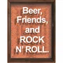 Quadro Porta Tampinhas Beer, Friends, And Rock N' Roll