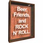 Quadro Porta Tampinhas Beer, Friends, And Rock N' Roll