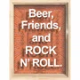 Quadro Porta Tampinhas Beer, Friends, And Rock N' Roll
