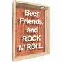 Quadro Porta Tampinhas Beer, Friends, And Rock N' Roll