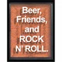 Quadro Porta Tampinhas Beer, Friends, And Rock N' Roll