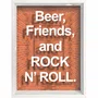 Quadro Porta Tampinhas Beer, Friends, And Rock N' Roll