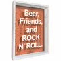 Quadro Porta Tampinhas Beer, Friends, And Rock N' Roll