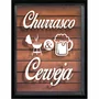Quadro Porta Tampinhas Churrasco e Cerveja