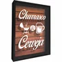 Quadro Porta Tampinhas Churrasco e Cerveja
