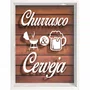 Quadro Porta Tampinhas Churrasco e Cerveja