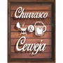 Quadro Porta Tampinhas Churrasco e Cerveja