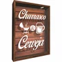 Quadro Porta Tampinhas Churrasco e Cerveja