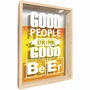 Quadro Porta Tampinhas Good People Drink Good Beer