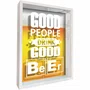 Quadro Porta Tampinhas Good People Drink Good Beer