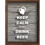 Quadro Porta Tampinhas Keep Calm And  Drink Beer