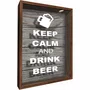 Quadro Porta Tampinhas Keep Calm And  Drink Beer