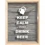 Quadro Porta Tampinhas Keep Calm And  Drink Beer