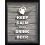 Quadro Porta Tampinhas Keep Calm And  Drink Beer