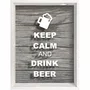 Quadro Porta Tampinhas Keep Calm And  Drink Beer