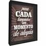 Quadro Porta Tampinhas Para Cada Tampinha um Momento de Alegria
