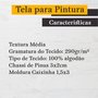 Quadro Tela Decorativa Personalizada em Tecido Canvas com Moldura Caixinha Lisa Revestida - 1,5x3