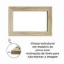 Quadro Tela Decorativa Personalizada em Tecido Canvas com Moldura Caixinha Lisa Revestida - 1,5x3
