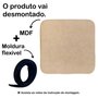 Recorte de Mdf 9mm para Artesanato com Moldura Flexível Plástica - Quadrado