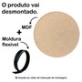 Recorte de Mdf 9mm para Artesanato com Moldura Flexível Plástica - Redondo