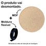 Recorte de Mdf 9mm para Artesanato com Tira de Couro Sintético - Redondo