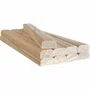 Ripa de Madeira Abaulada Pinus Natural para Artesanato - 2x1