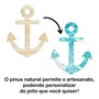 Tábua de Pinus Recortada para Artesanato em Forma de Âconra Barco