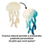 Tábua de Pinus Recortada para Artesanato em Forma de Água Viva Medusa