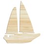 Tábua de Pinus Recortada para Artesanato em Forma de Barco