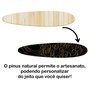 Tábua de Pinus Recortada para Artesanato em Forma de Prancha Surf Longboard