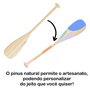 Tábua de Pinus Recortada para Artesanato em Forma de Remo