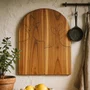 Tábua de Servir com Suporte para Pendurar Em Madeira Teca Com Óleo Mineral