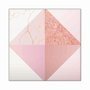 Tela Decorativa em Tecido Canvas Geométrico Triângulos Rose