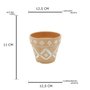 Vaso de Cerâmica Terracota Inca Geométrico  - URBAN